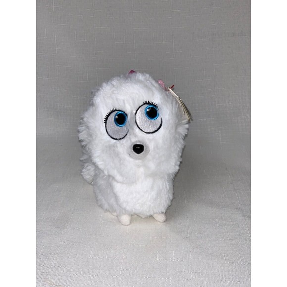 TY Secret Life of Pets Gidget Dog Stuffed White Pomeranian Plush 6" - Picture 2 of 11